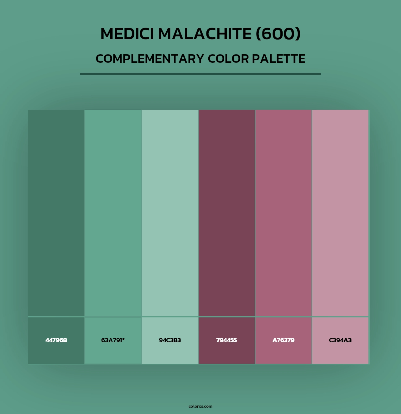 Medici Malachite (600) - Complementary Color Palette