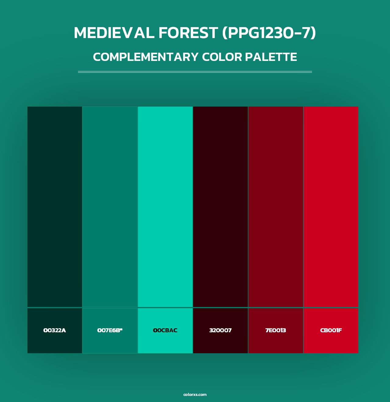 Medieval Forest (PPG1230-7) - Complementary Color Palette