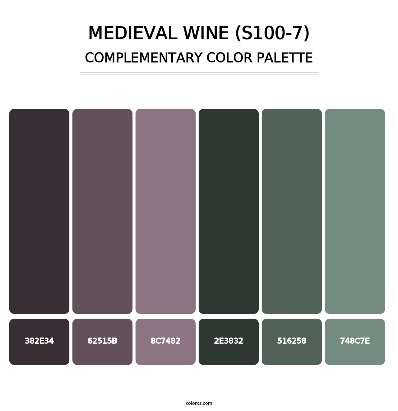 Medieval Wine (S100-7) - Complementary Color Palette