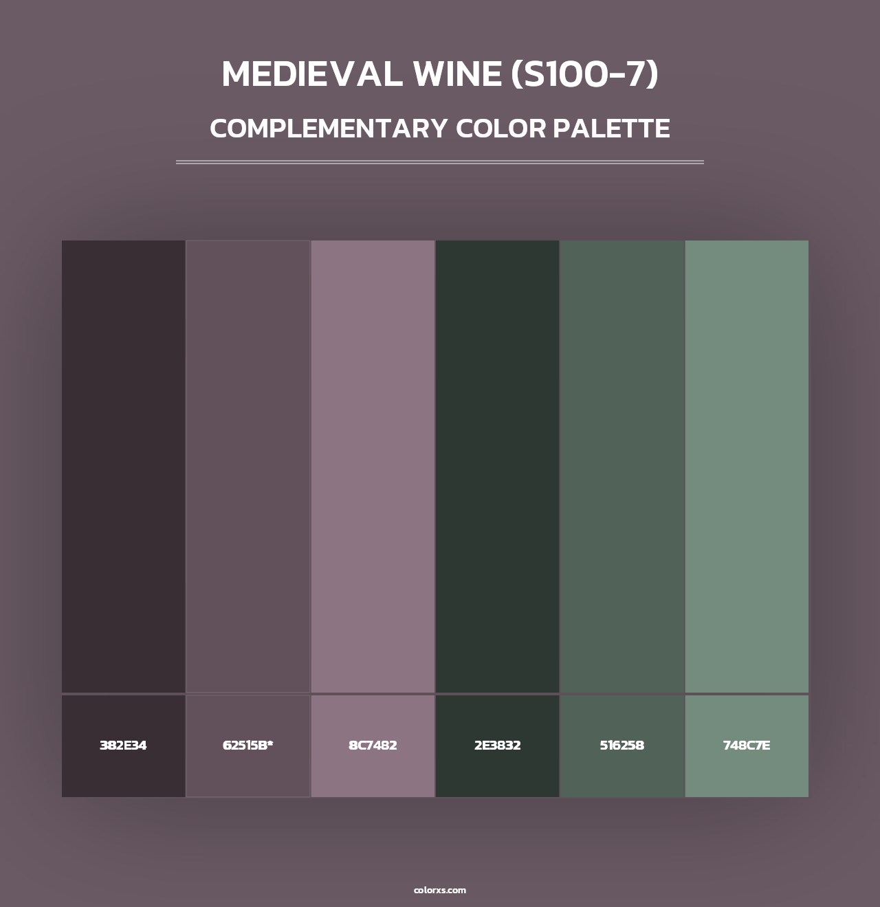 Medieval Wine (S100-7) - Complementary Color Palette