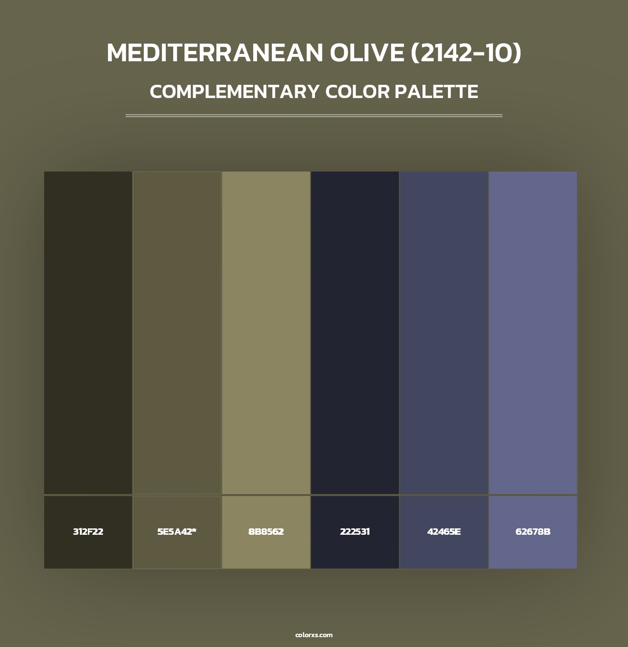 Mediterranean Olive (2142-10) - Complementary Color Palette