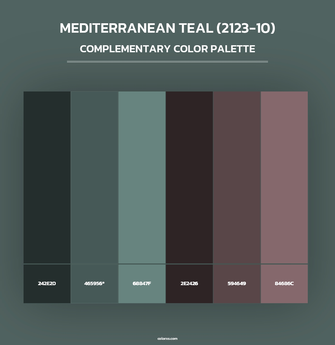 Mediterranean Teal (2123-10) - Complementary Color Palette