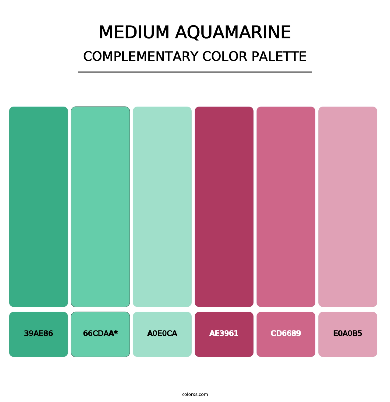 Medium Aquamarine - Complementary Color Palette