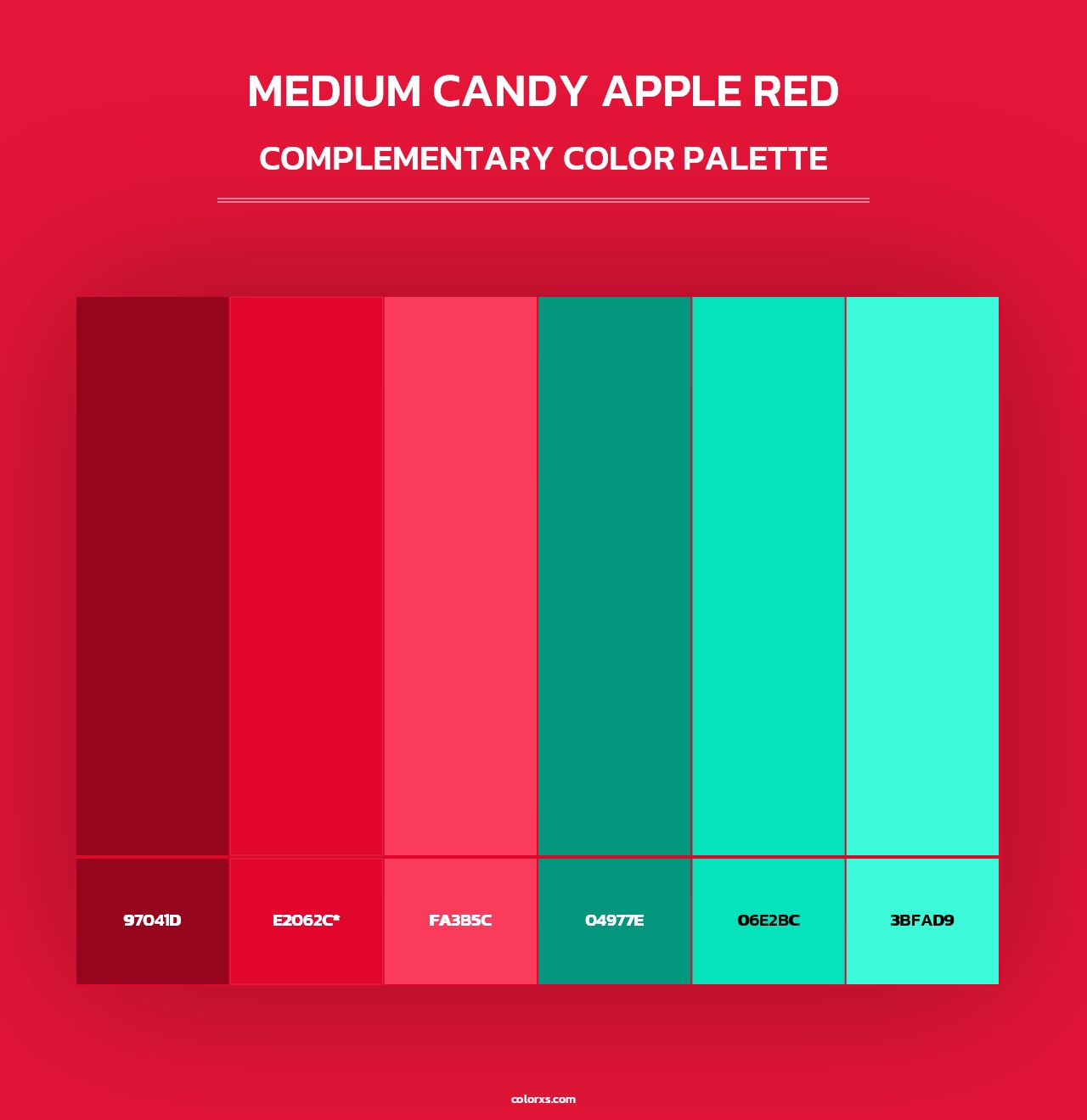 Medium Candy Apple Red - Complementary Color Palette