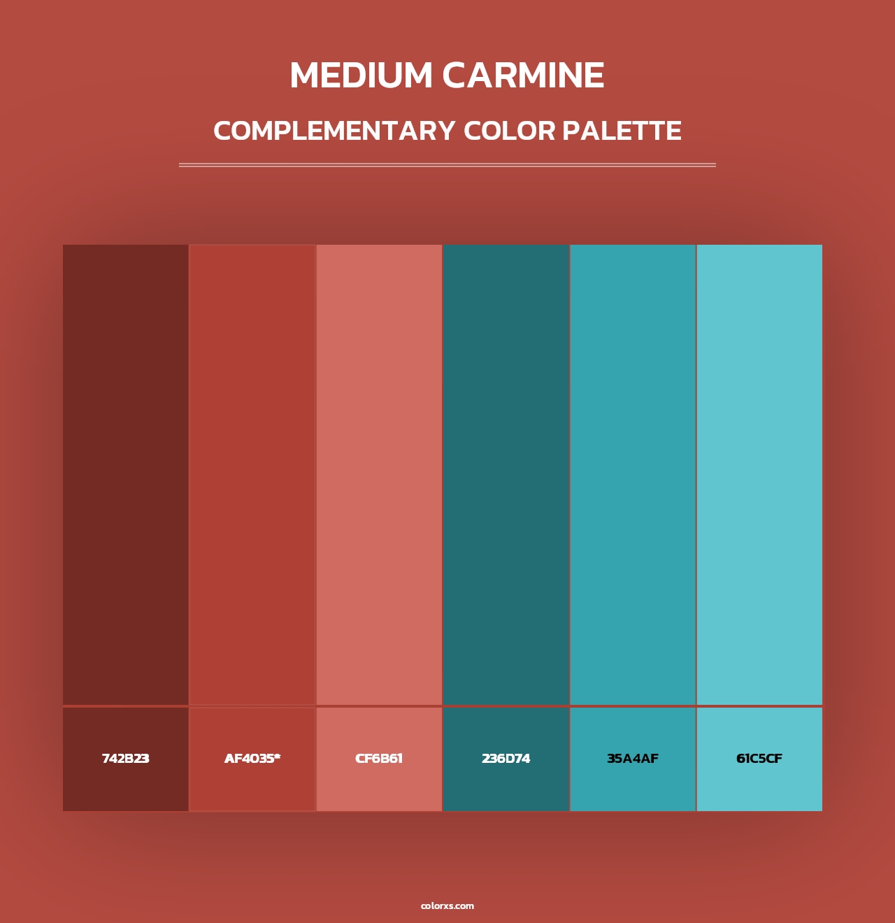 Medium Carmine - Complementary Color Palette