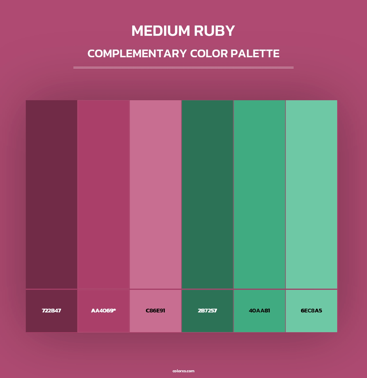 Medium Ruby - Complementary Color Palette