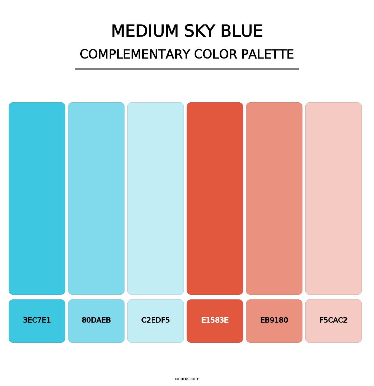 Medium Sky Blue - Complementary Color Palette