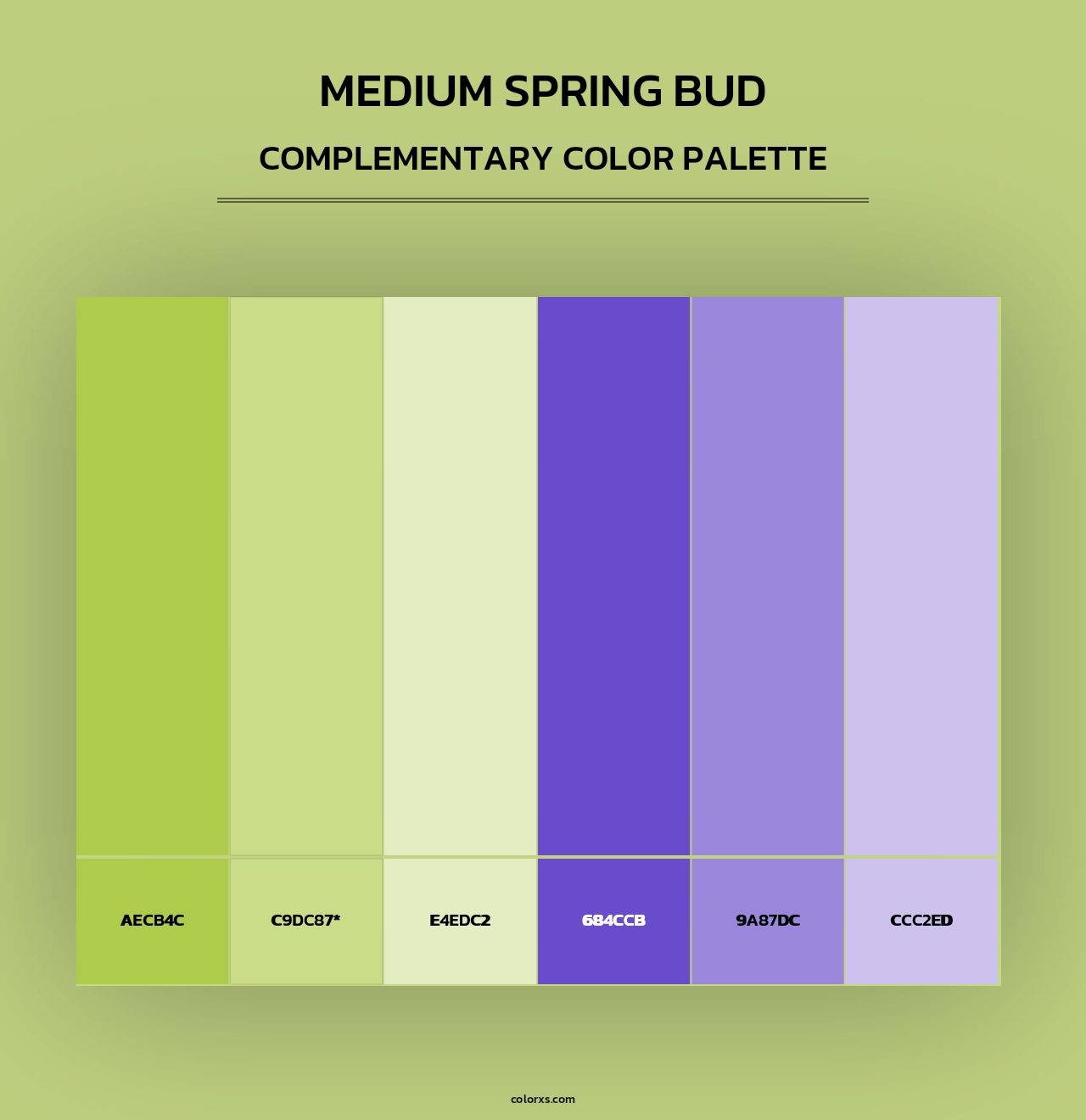 Medium Spring Bud - Complementary Color Palette
