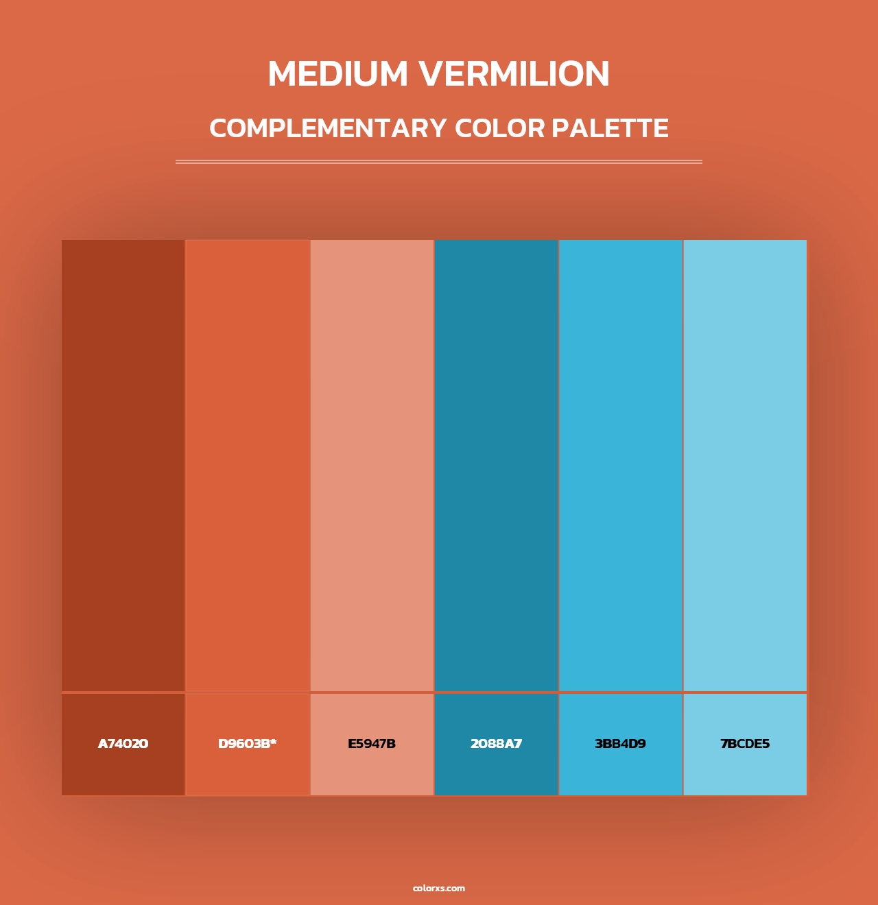 Medium Vermilion - Complementary Color Palette