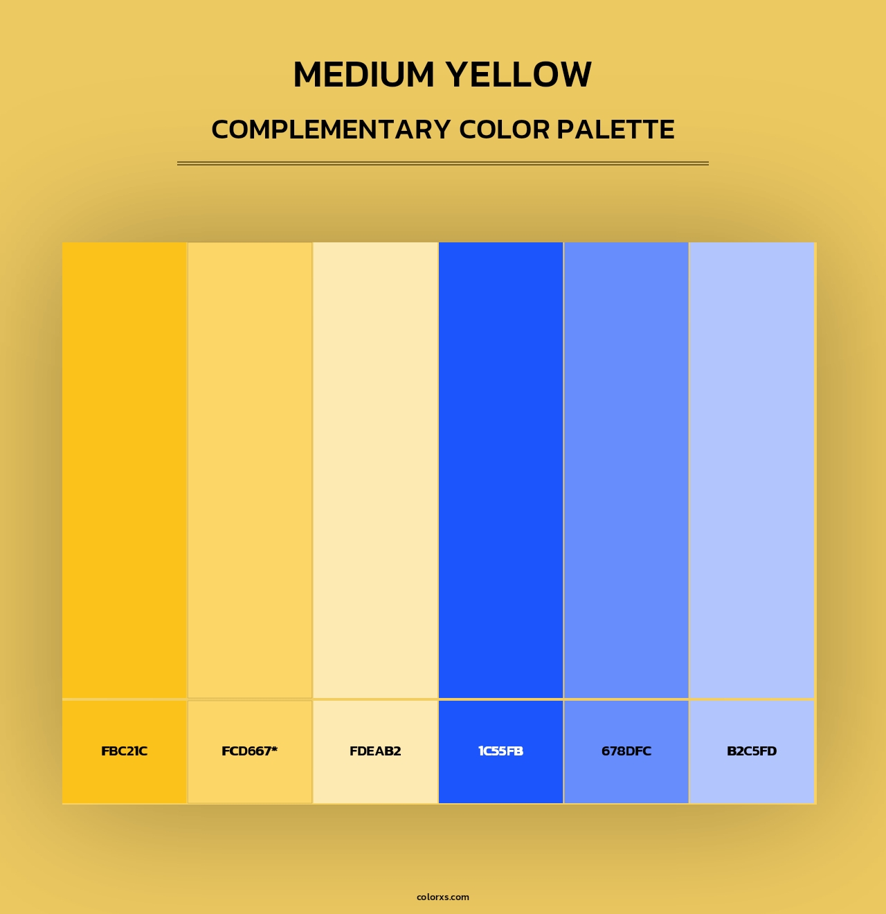Medium Yellow - Complementary Color Palette