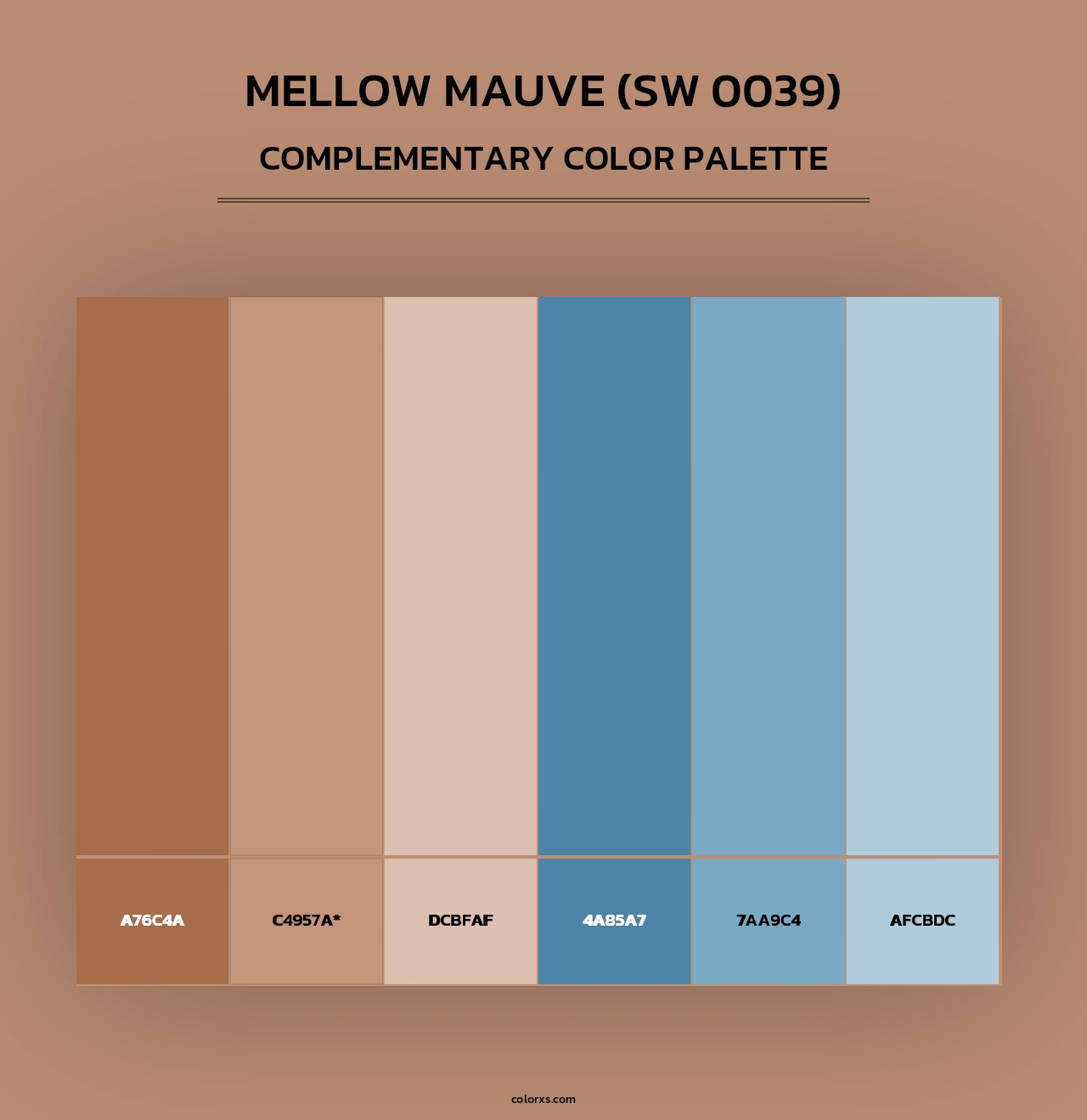 Mellow Mauve (SW 0039) - Complementary Color Palette