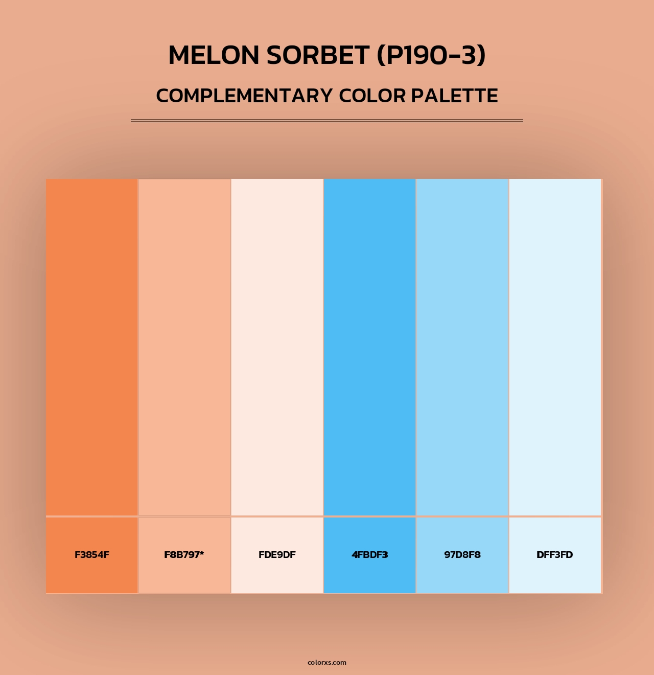Melon Sorbet (P190-3) - Complementary Color Palette