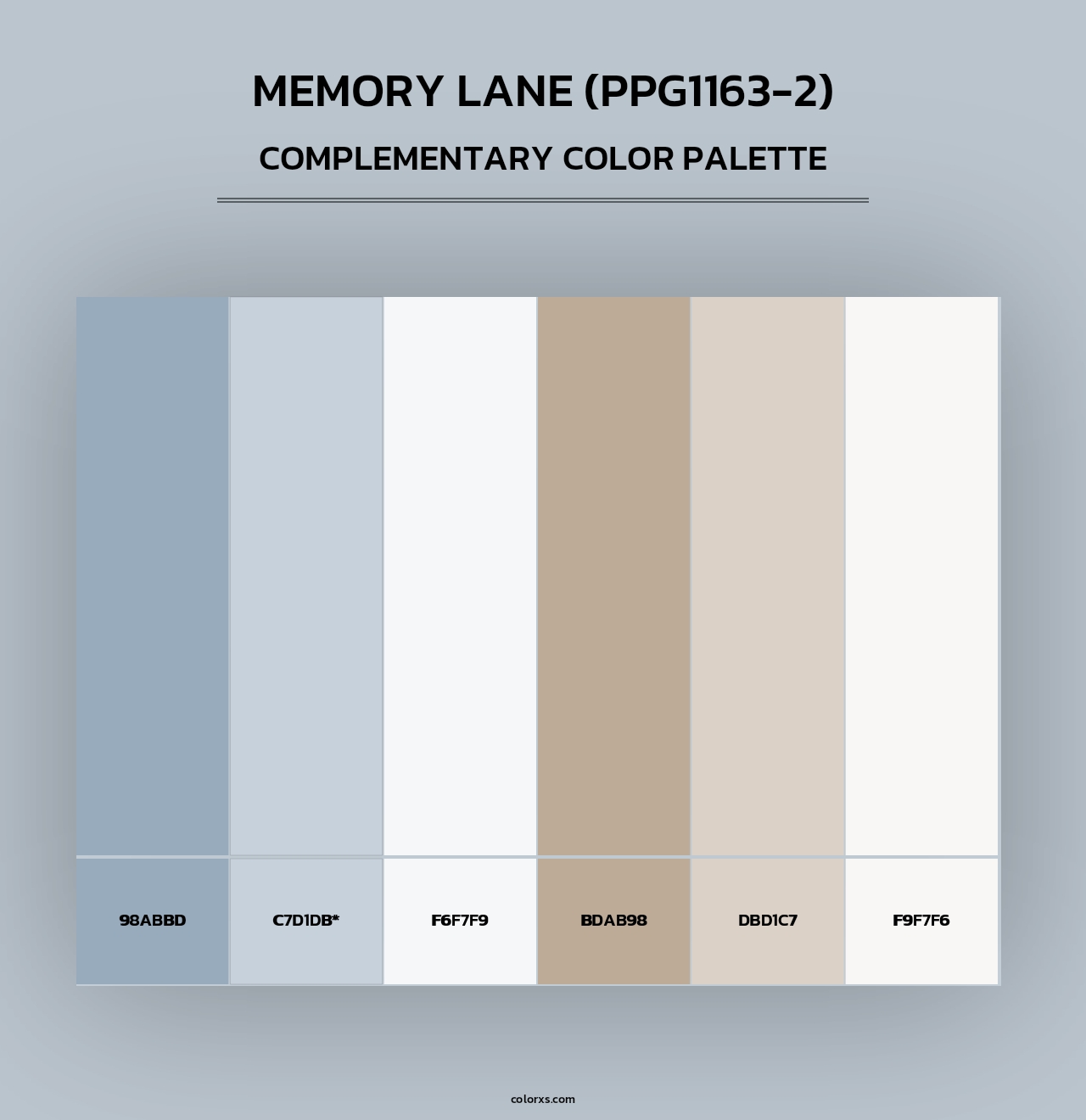 Memory Lane (PPG1163-2) - Complementary Color Palette