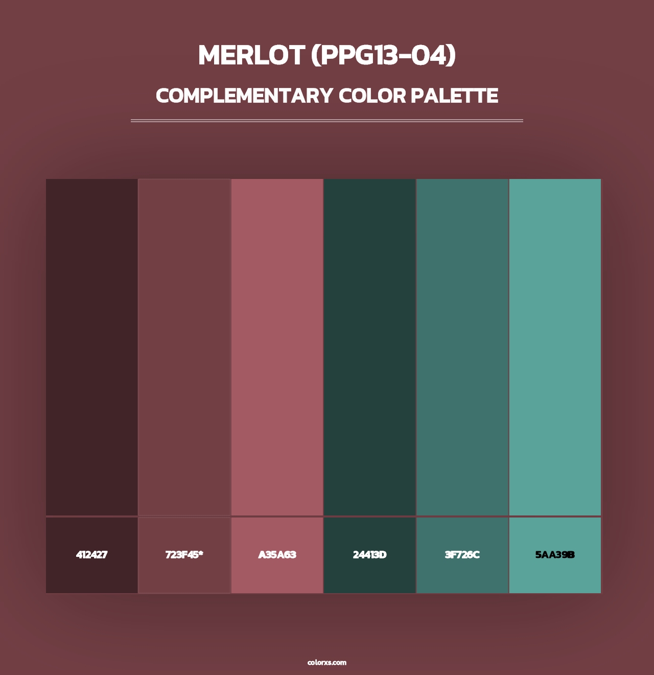 Merlot (PPG13-04) - Complementary Color Palette
