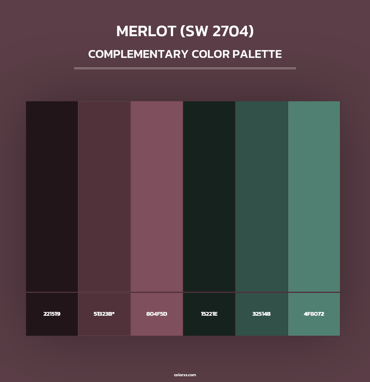Merlot (SW 2704) - Complementary Color Palette