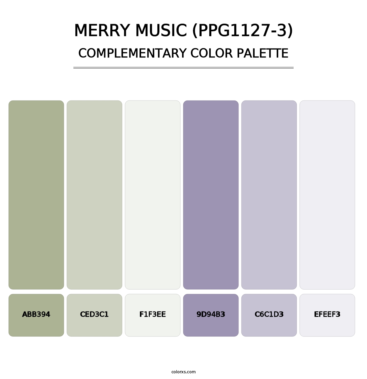 Merry Music (PPG1127-3) - Complementary Color Palette