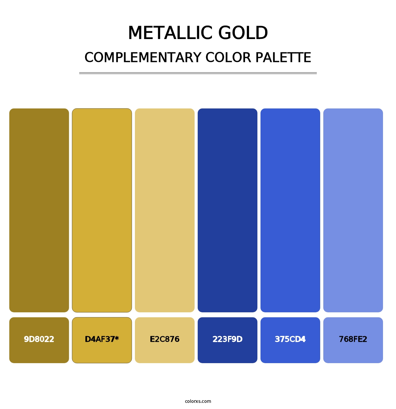 Metallic Gold - Complementary Color Palette