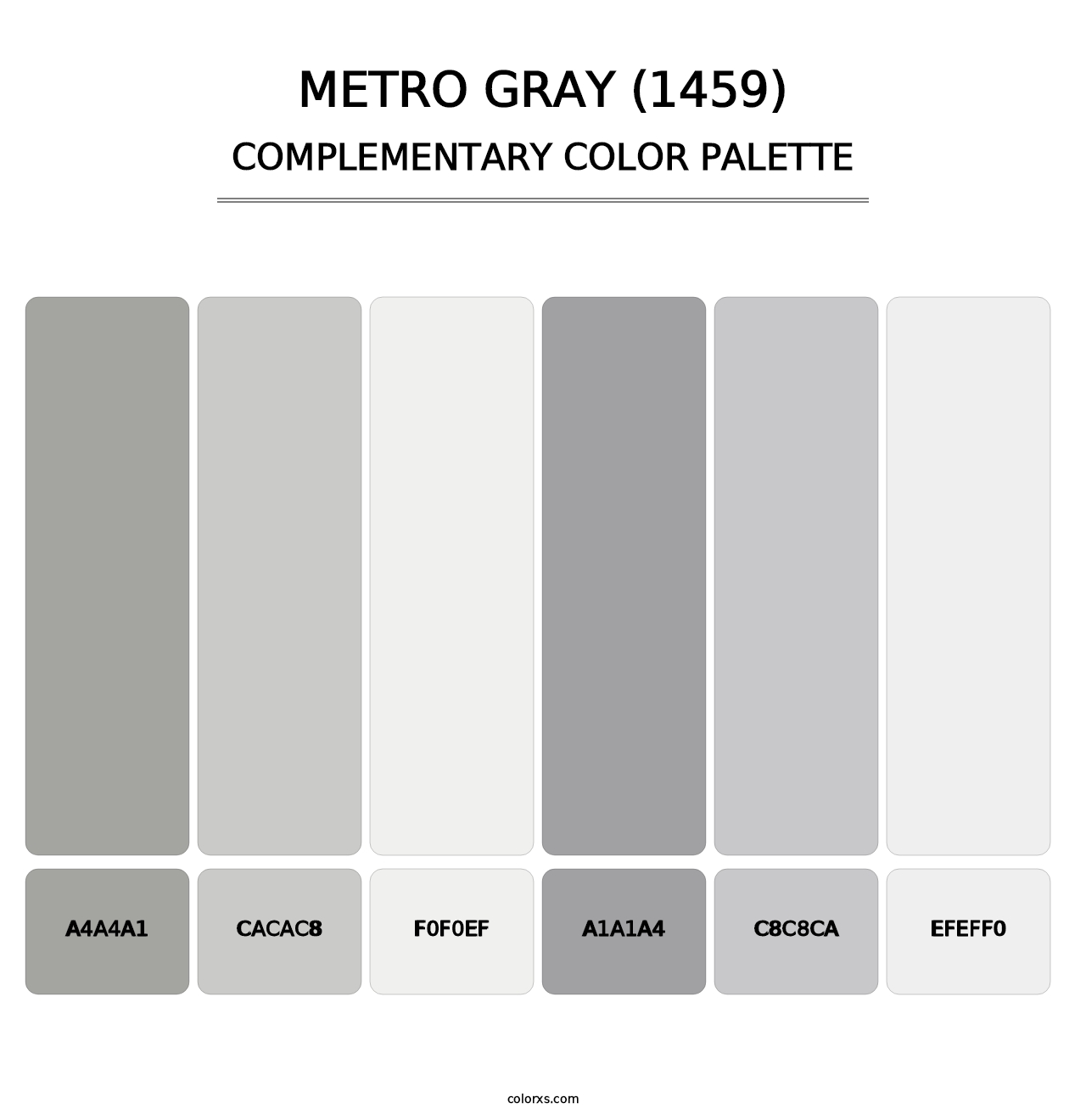 Metro Gray (1459) - Complementary Color Palette