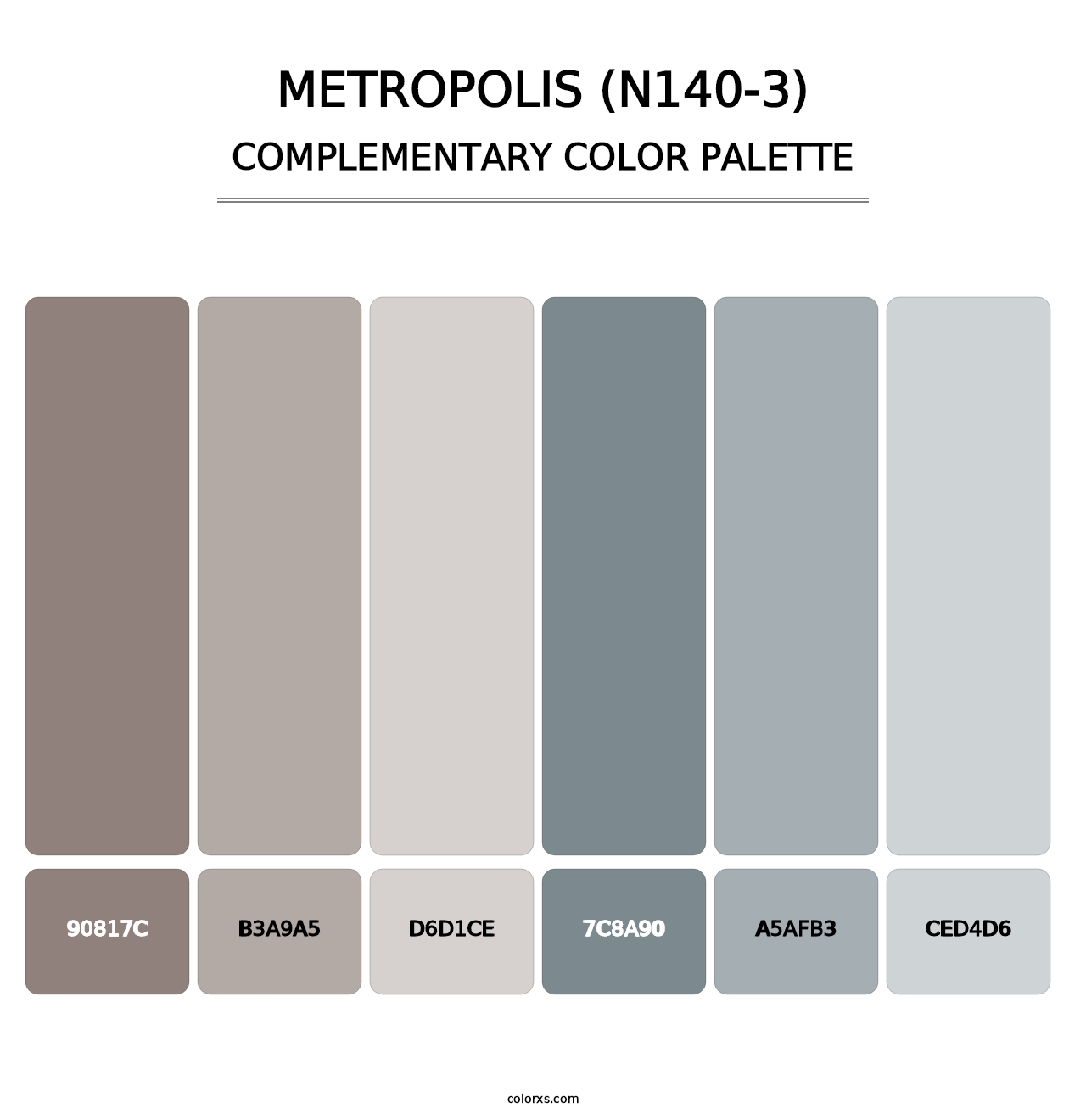 Metropolis (N140-3) - Complementary Color Palette