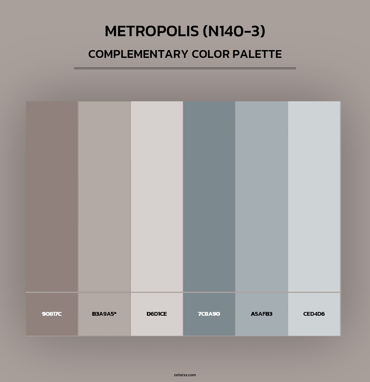 Metropolis (N140-3) - Complementary Color Palette