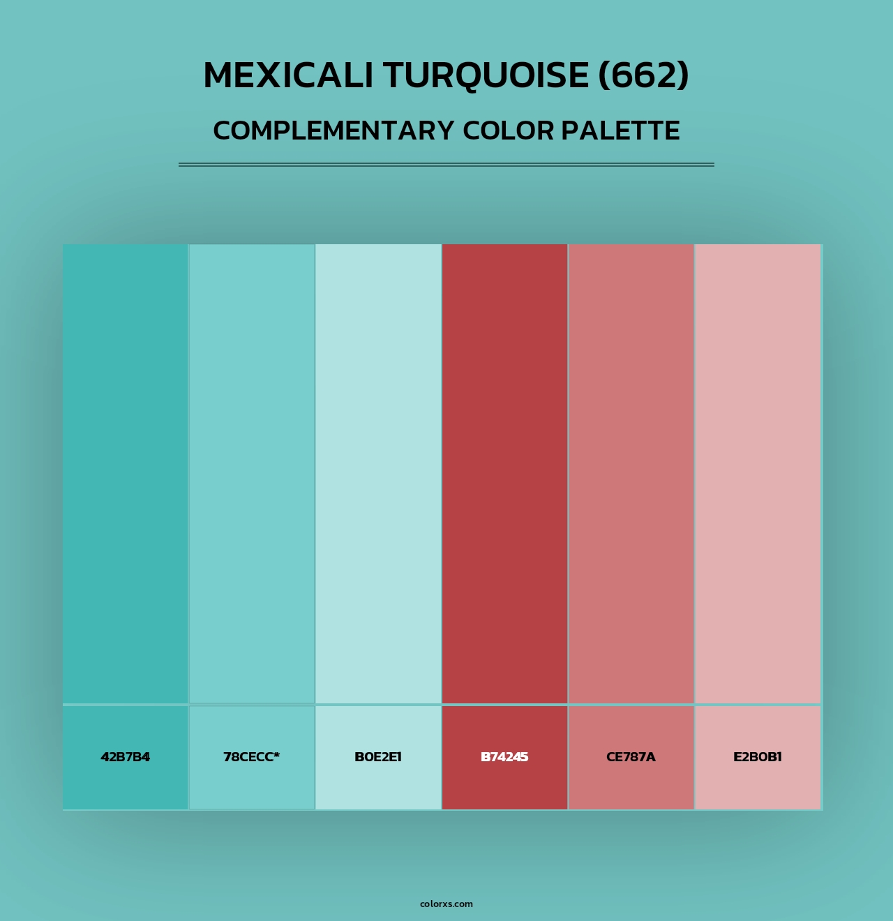 Mexicali Turquoise (662) - Complementary Color Palette