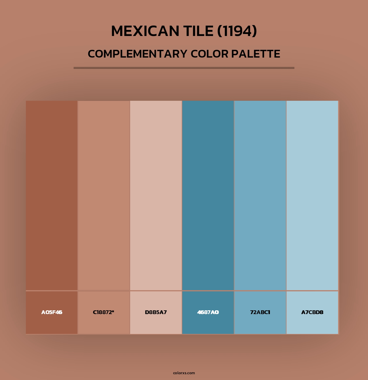 Mexican Tile (1194) - Complementary Color Palette