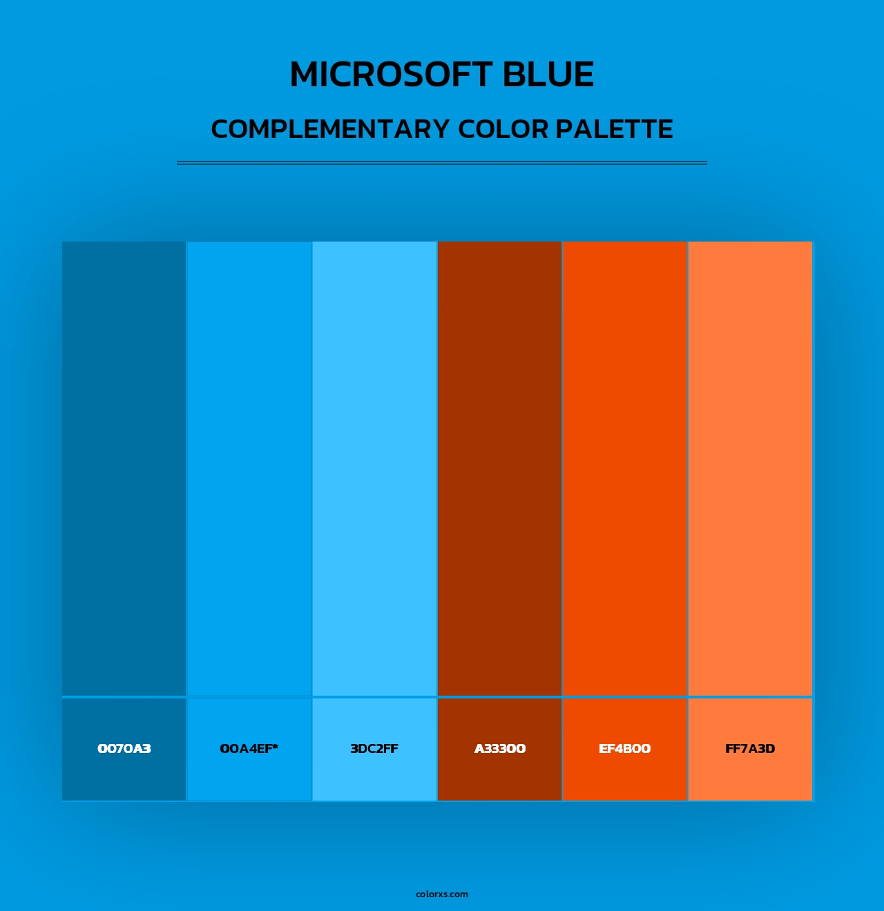 Microsoft Blue - Complementary Color Palette