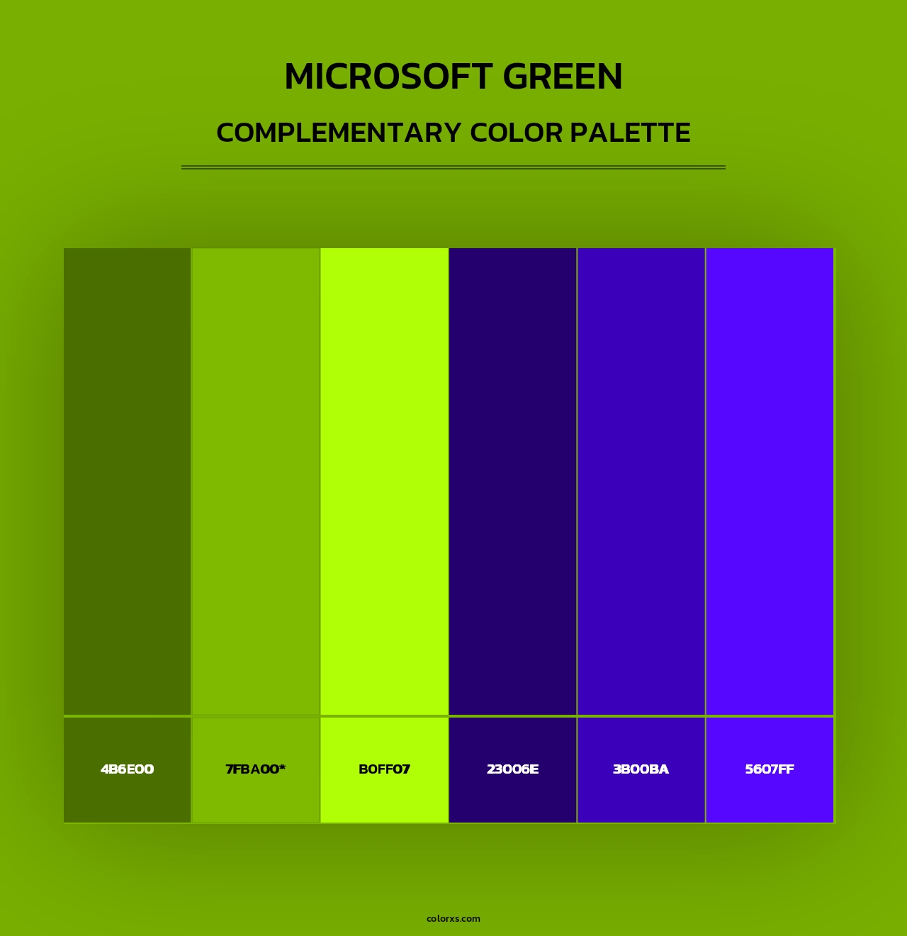 Microsoft Green - Complementary Color Palette