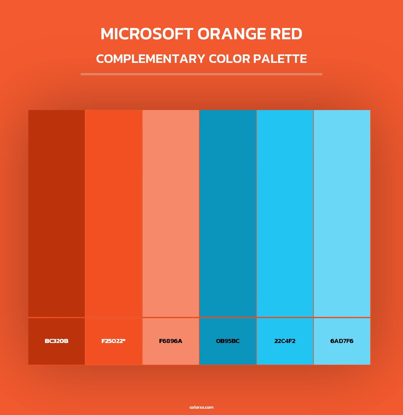 Microsoft Orange Red - Complementary Color Palette