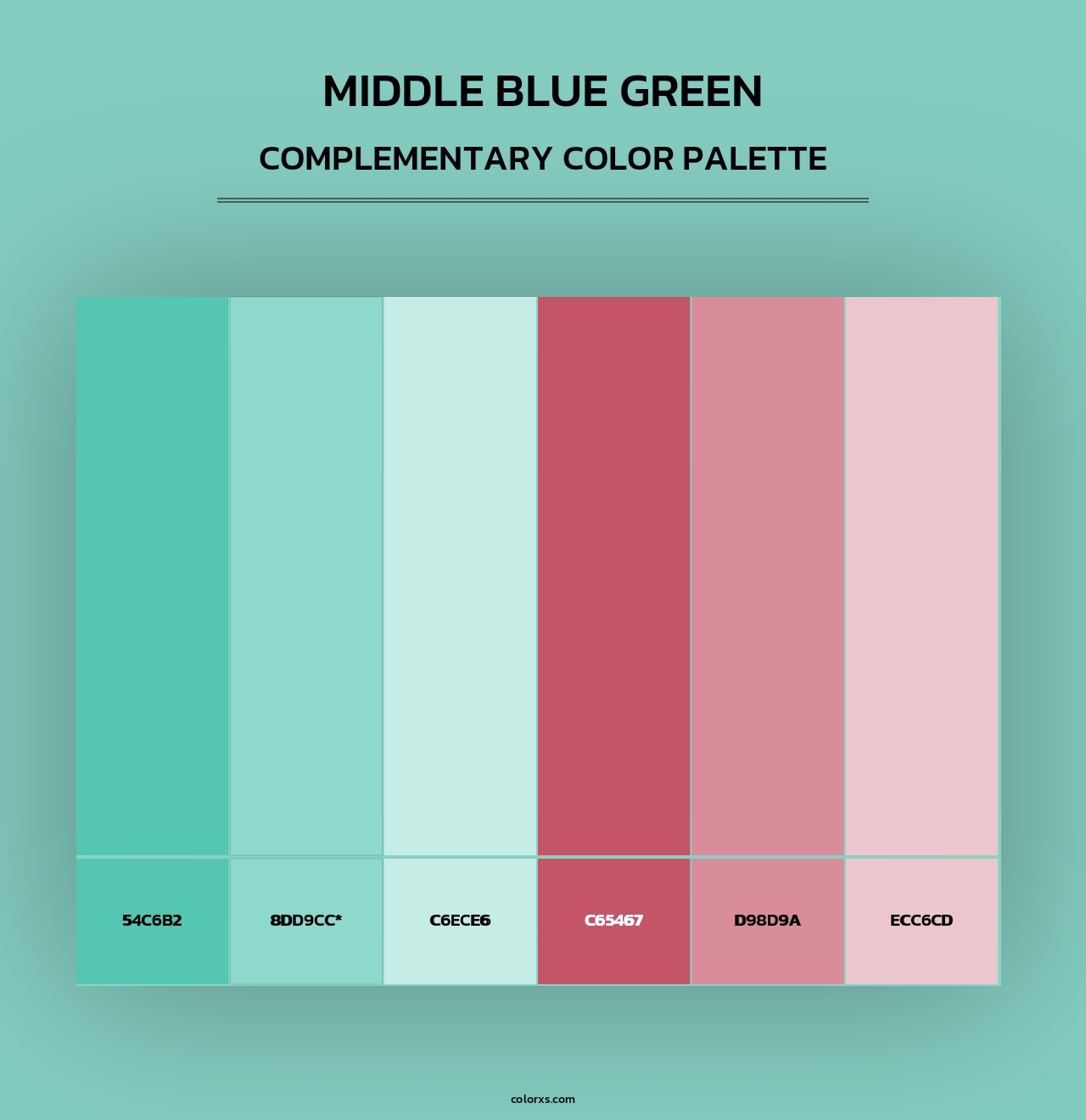 Middle Blue Green - Complementary Color Palette