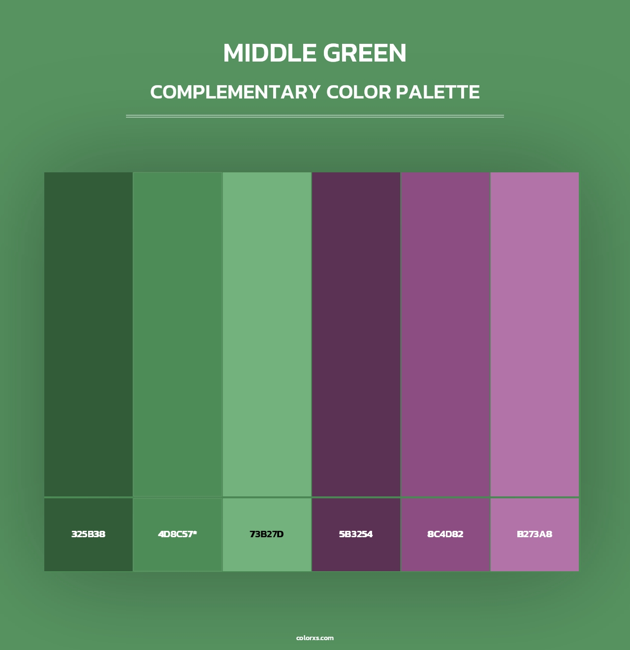 Middle Green - Complementary Color Palette