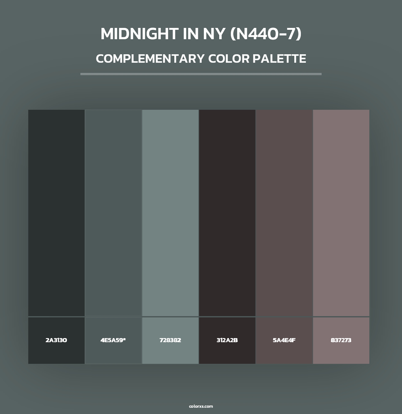 Midnight In Ny (N440-7) - Complementary Color Palette