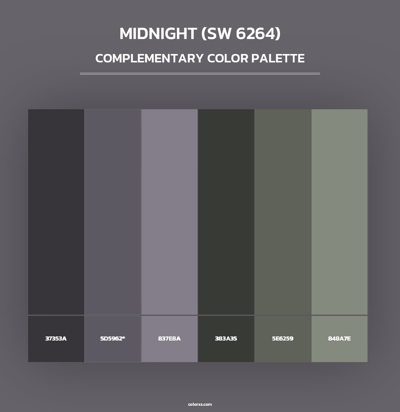 Midnight (SW 6264) - Complementary Color Palette