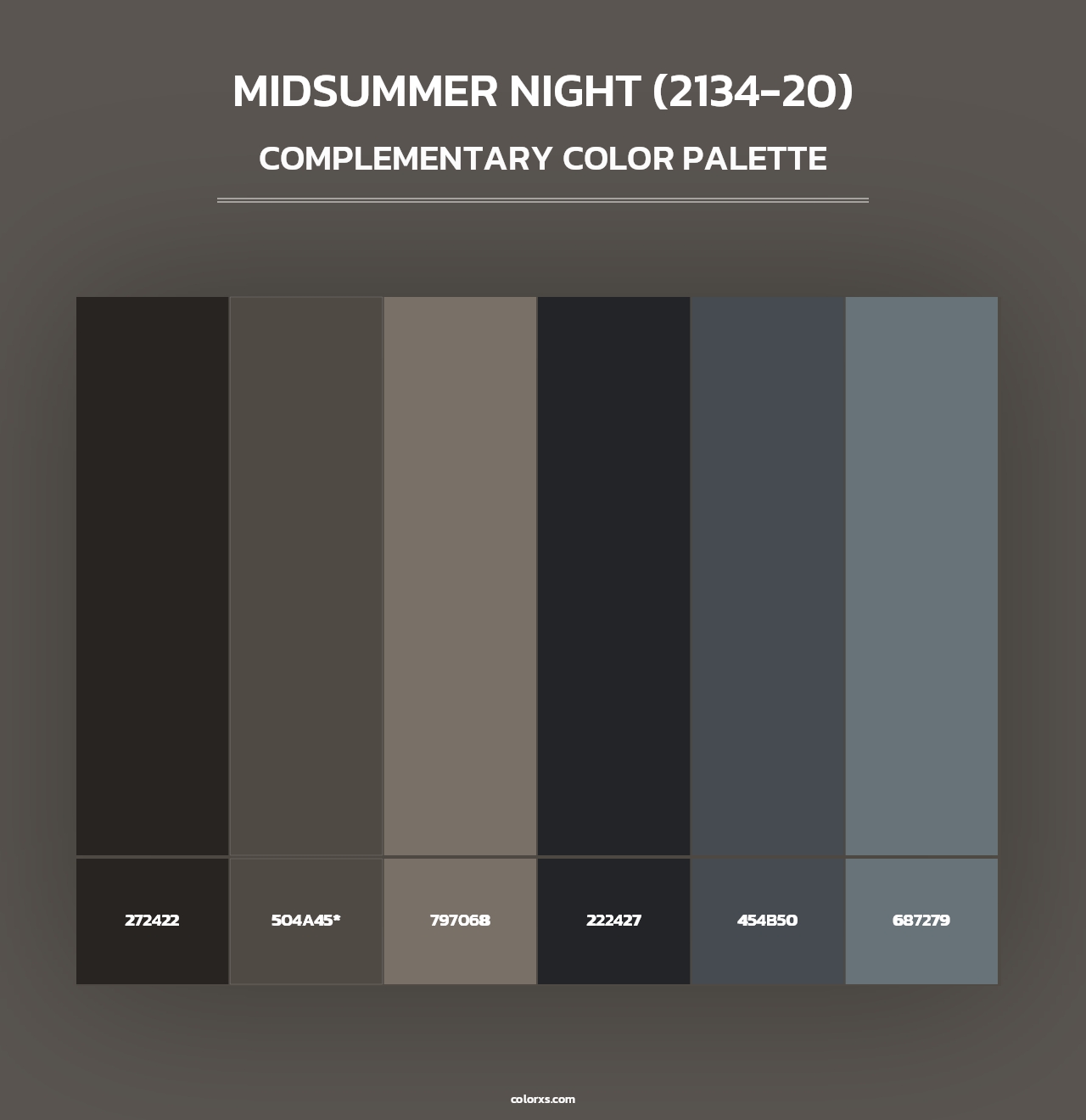 Midsummer Night (2134-20) - Complementary Color Palette