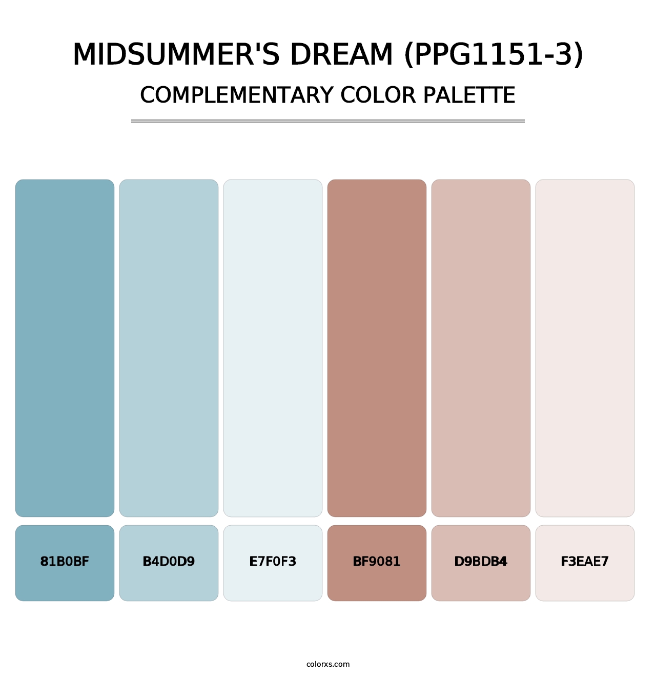 Midsummer's Dream (PPG1151-3) - Complementary Color Palette