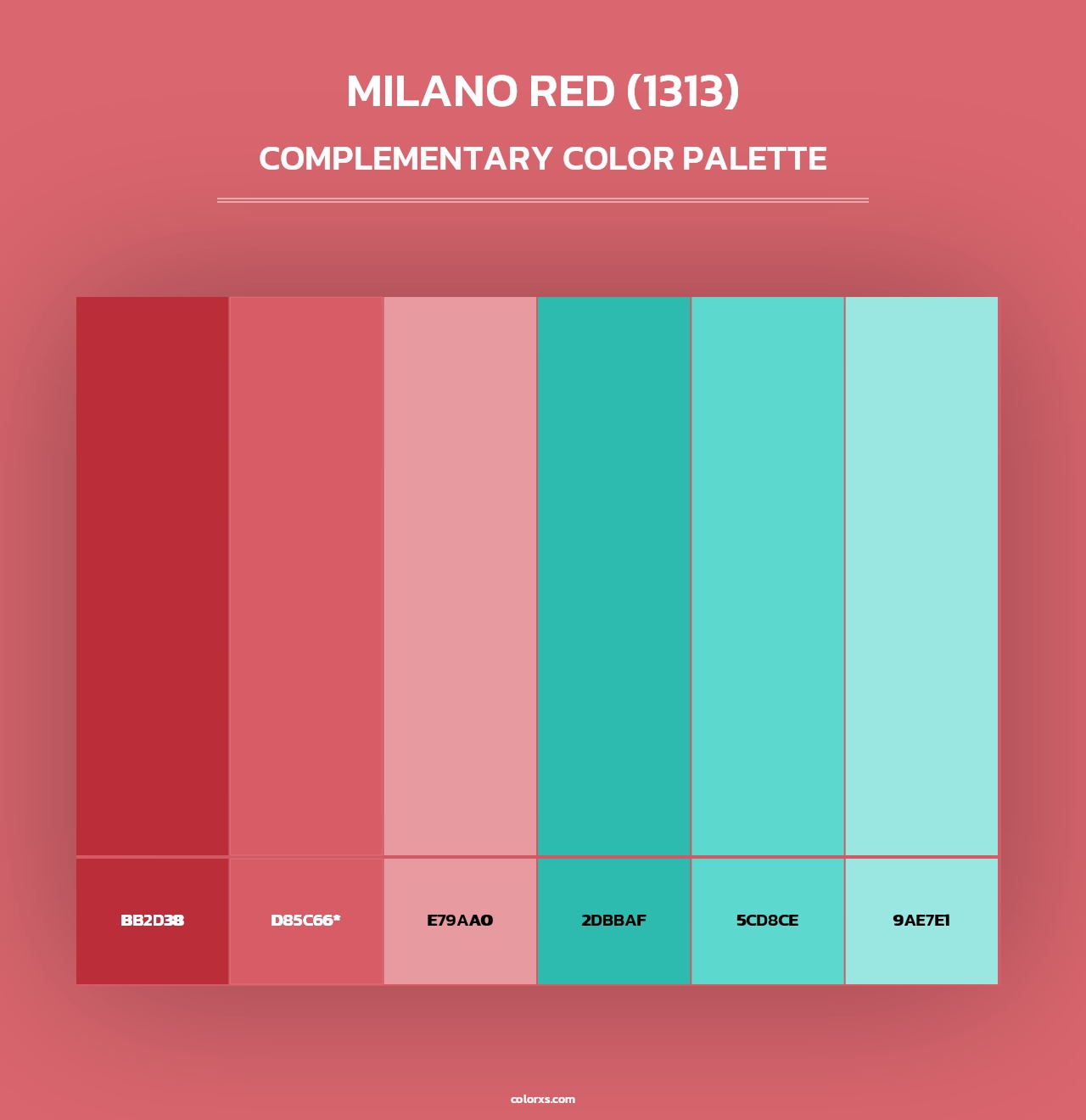 Milano Red (1313) - Complementary Color Palette