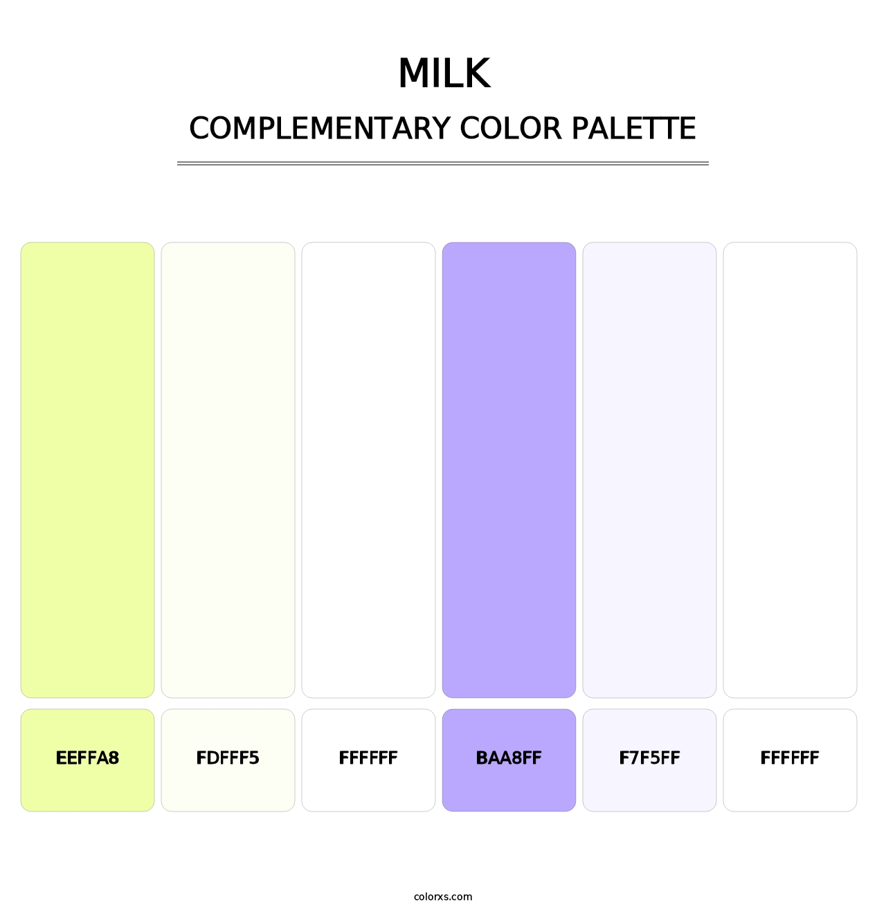 Milk - Complementary Color Palette
