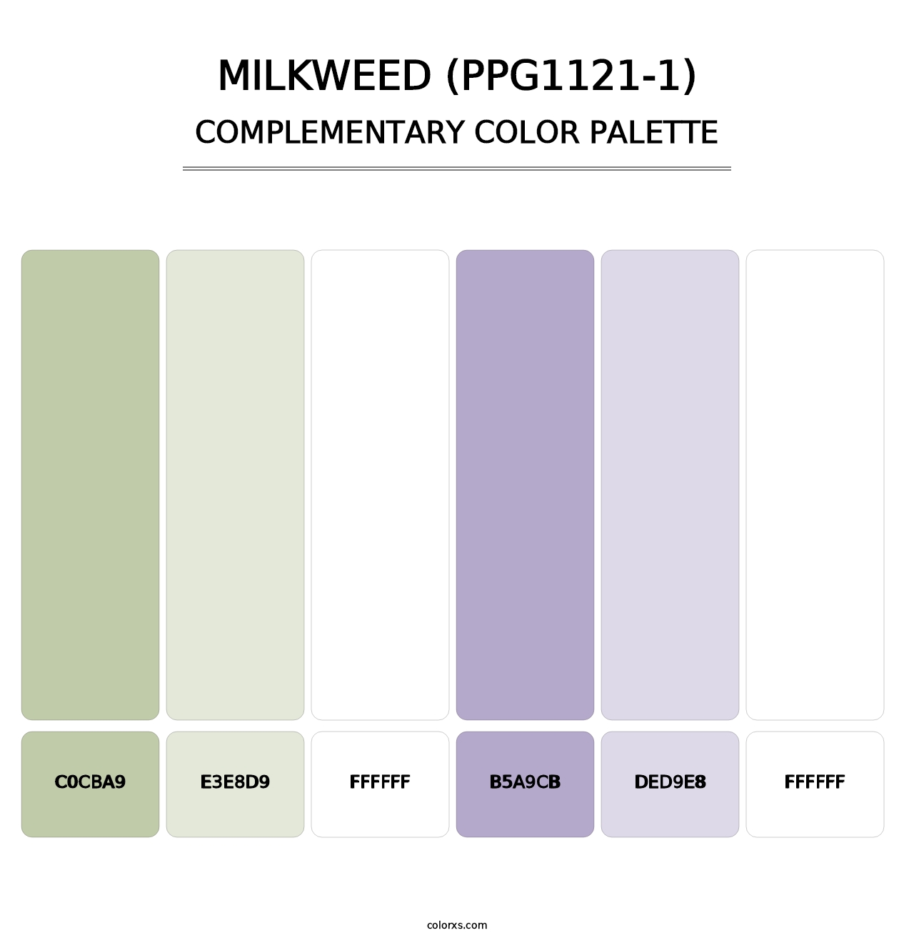 Milkweed (PPG1121-1) - Complementary Color Palette