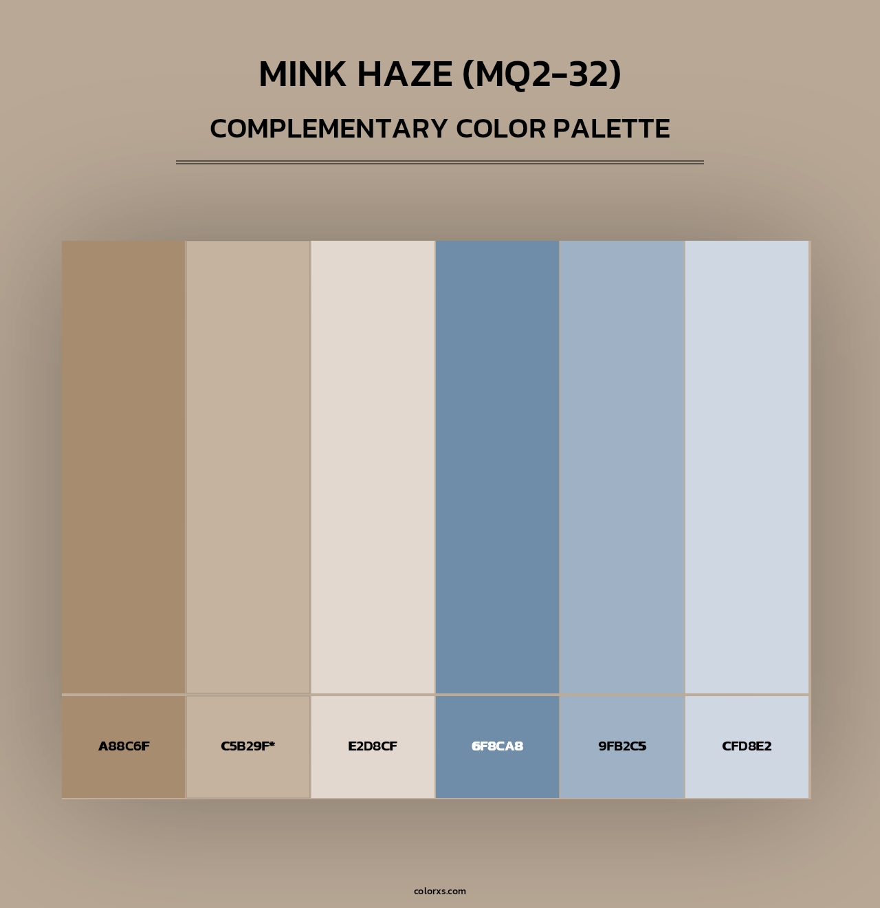 Mink Haze (MQ2-32) - Complementary Color Palette