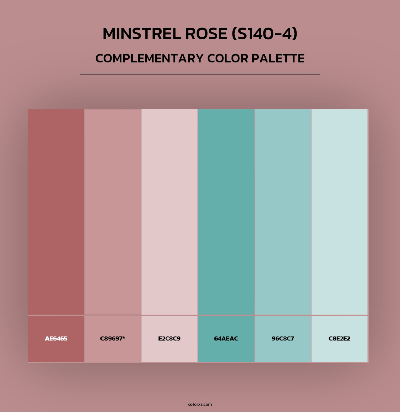 Minstrel Rose (S140-4) - Complementary Color Palette