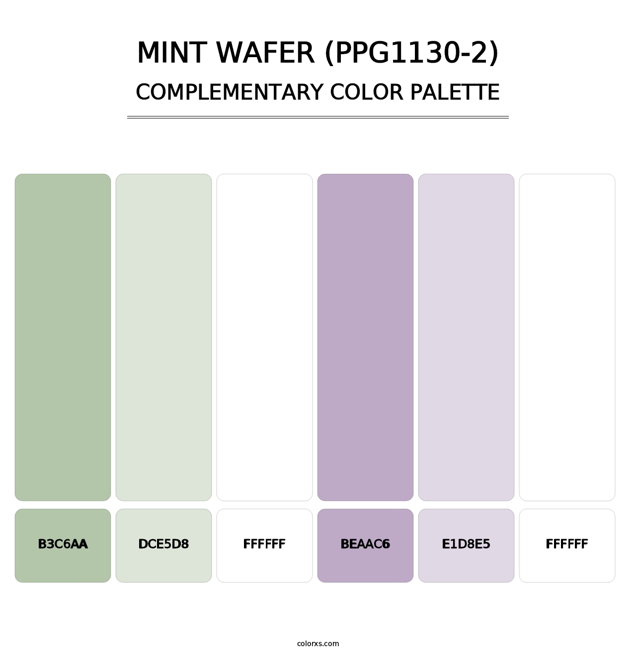 Mint Wafer (PPG1130-2) - Complementary Color Palette