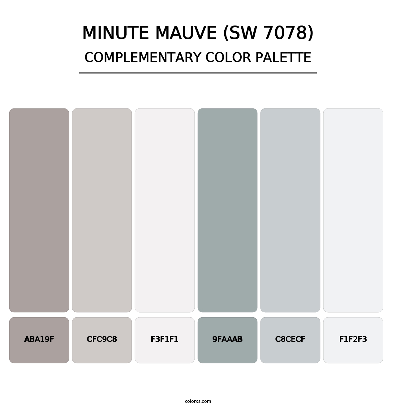 Minute Mauve (SW 7078) - Complementary Color Palette