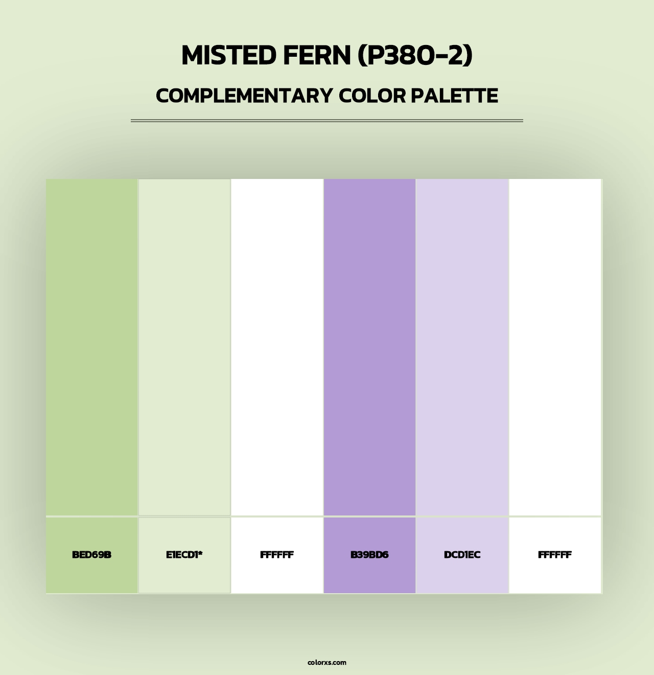 Misted Fern (P380-2) - Complementary Color Palette
