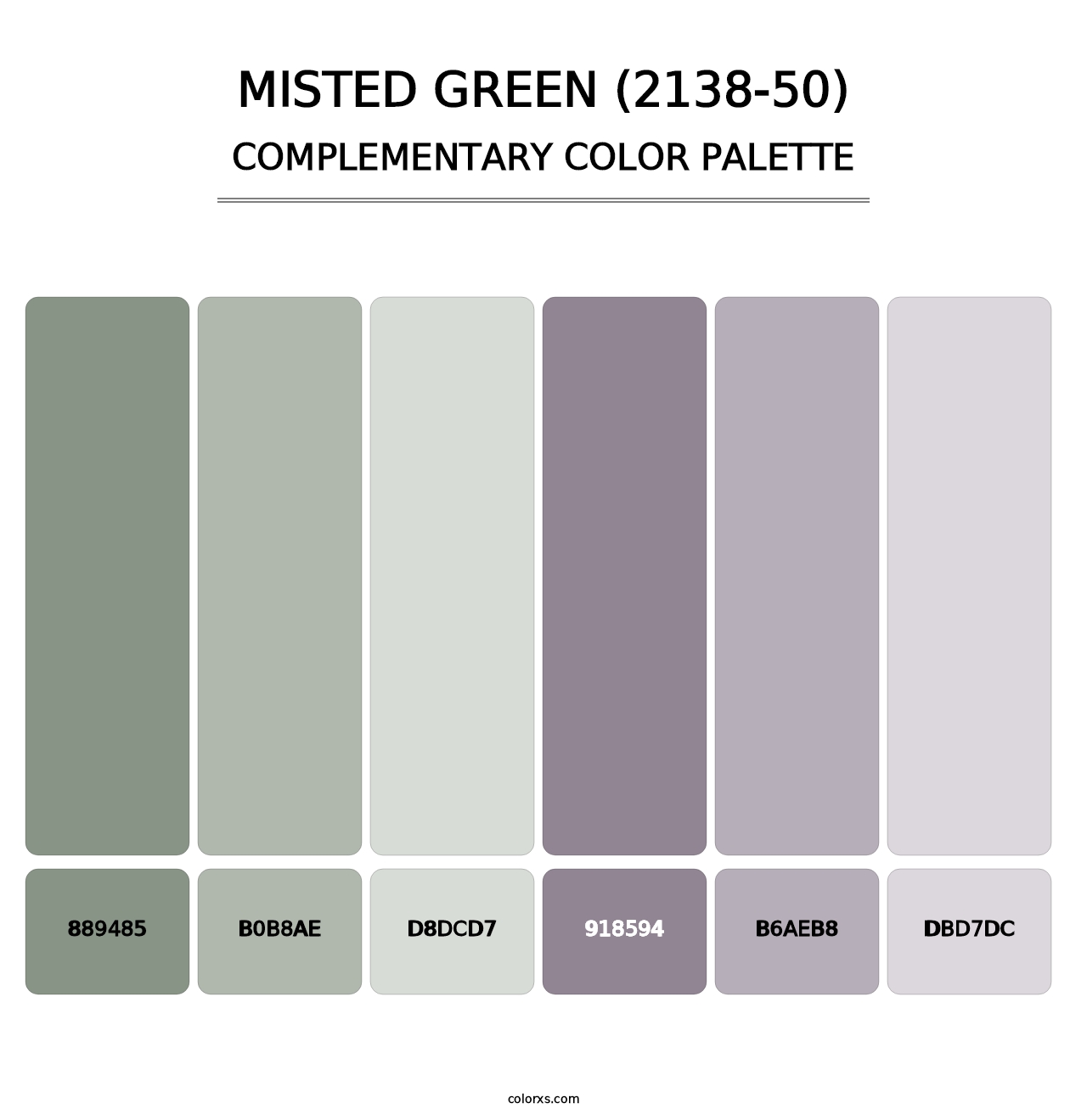 Misted Green (2138-50) - Complementary Color Palette