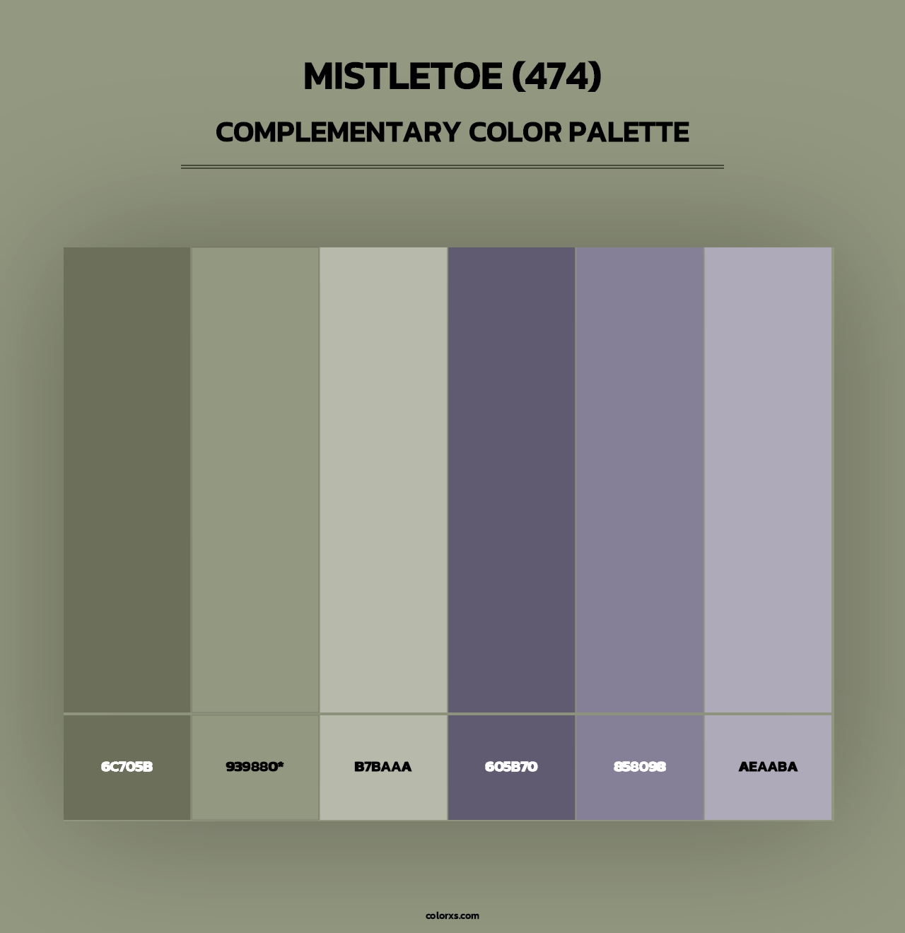 Mistletoe (474) - Complementary Color Palette