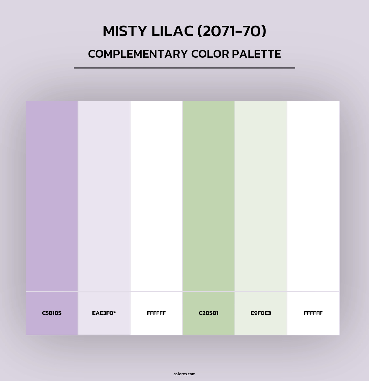 Misty Lilac (2071-70) - Complementary Color Palette