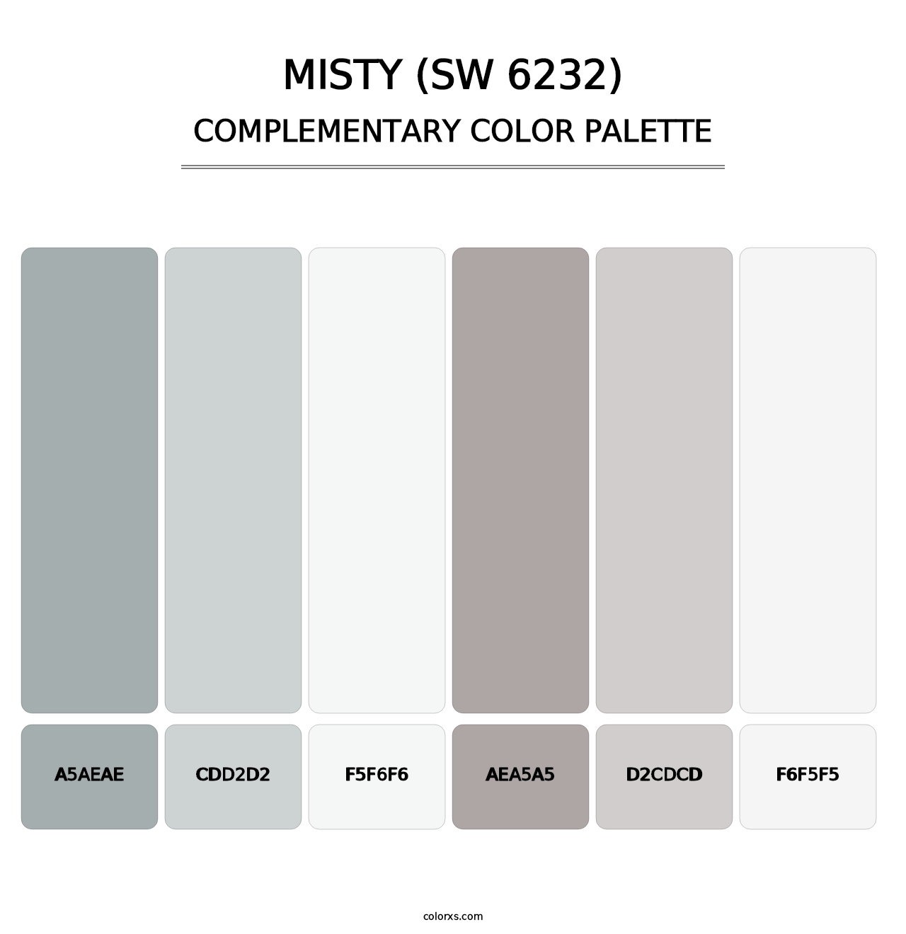 Misty (SW 6232) - Complementary Color Palette