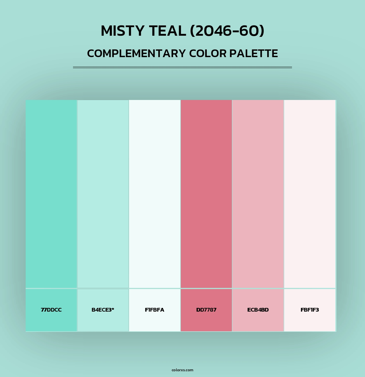 Misty Teal (2046-60) - Complementary Color Palette