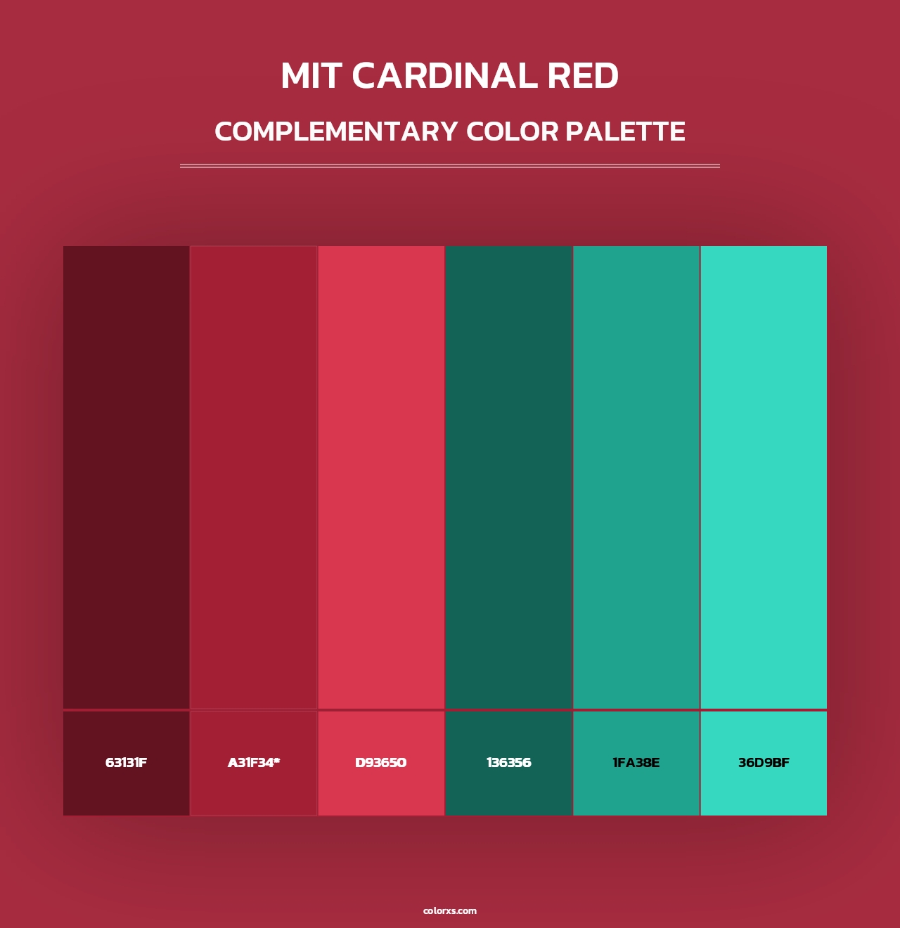MIT Cardinal Red - Complementary Color Palette