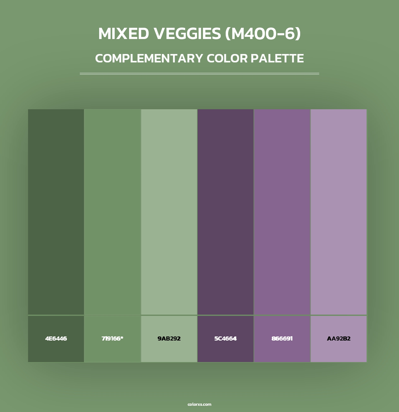 Mixed Veggies (M400-6) - Complementary Color Palette
